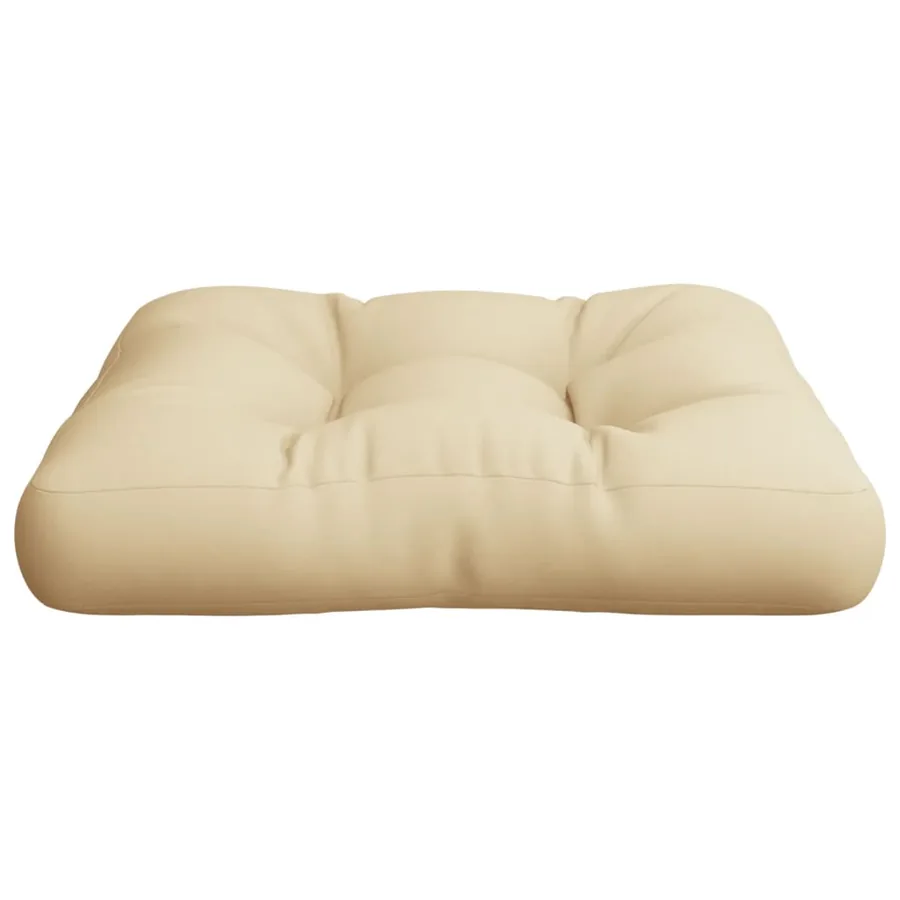 Coussin de palette beige 60x60x12 cm tissu - 5