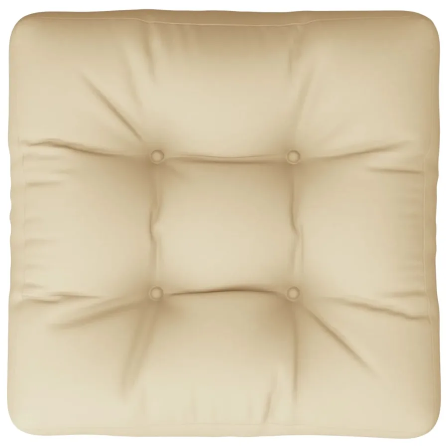 Coussin de palette beige 60x60x12 cm tissu - 6