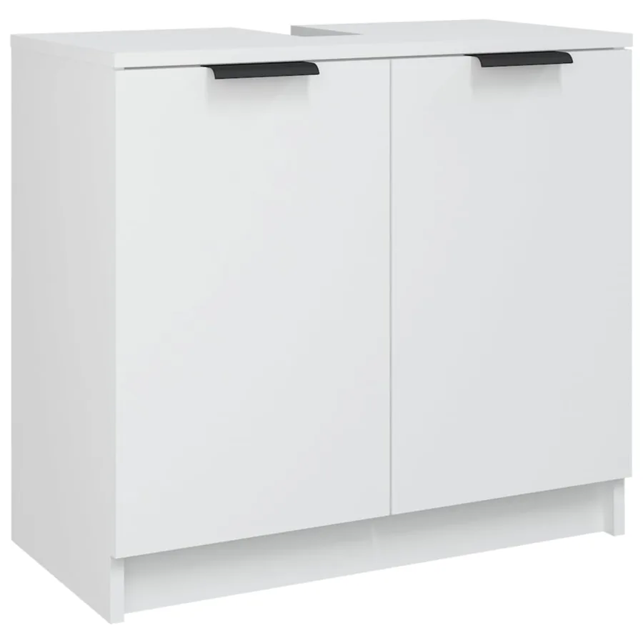 Ensemble d'armoires salle de bain 3 pcs blanc bois d'ingénierie - 8