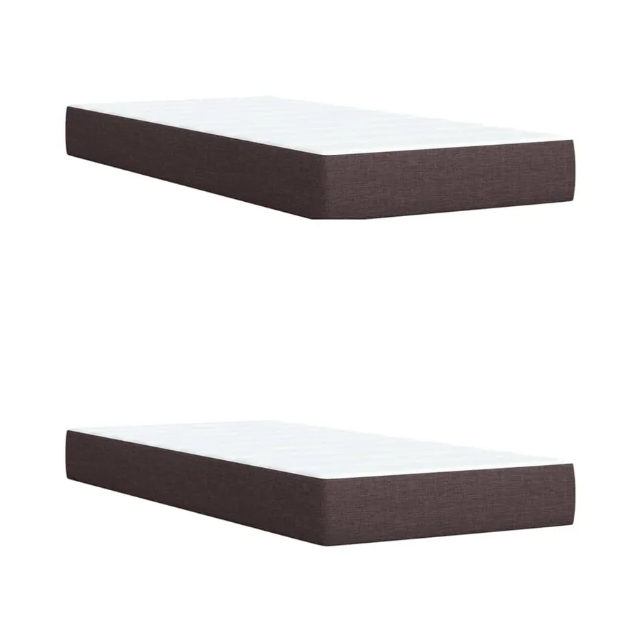 Sommier à lattes de lit avec matelas Marron foncé 200x200 cm - 11