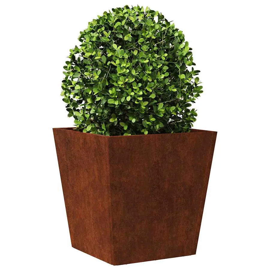 Jardinières 2 pcs 40x40x40 cm acier résistant aux intempéries - 4