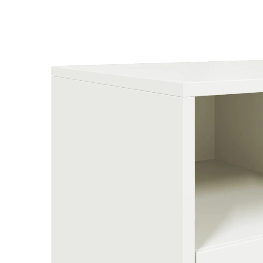 Meuble TV blanc 100,5x39x43,5 cm acier - 10