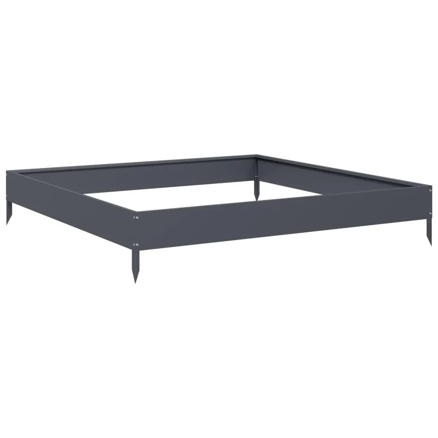 Lit surélevé de jardin anthracite 100x100x18,5 cm acier - 2