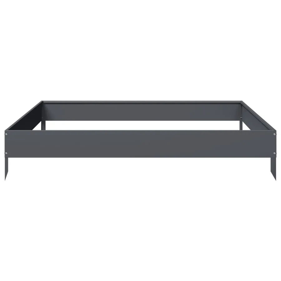 Lit surélevé de jardin anthracite 100x100x18,5 cm acier - 5