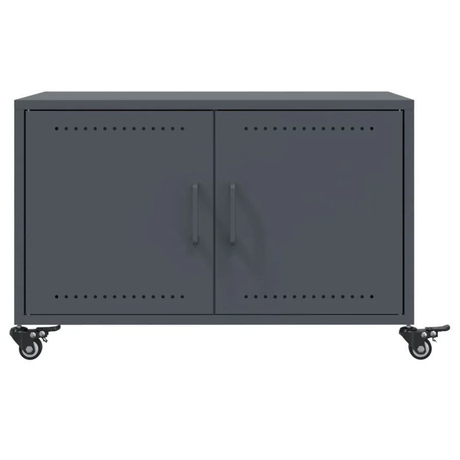Table basse anthracite 68x50x43,5 cm acier - 6