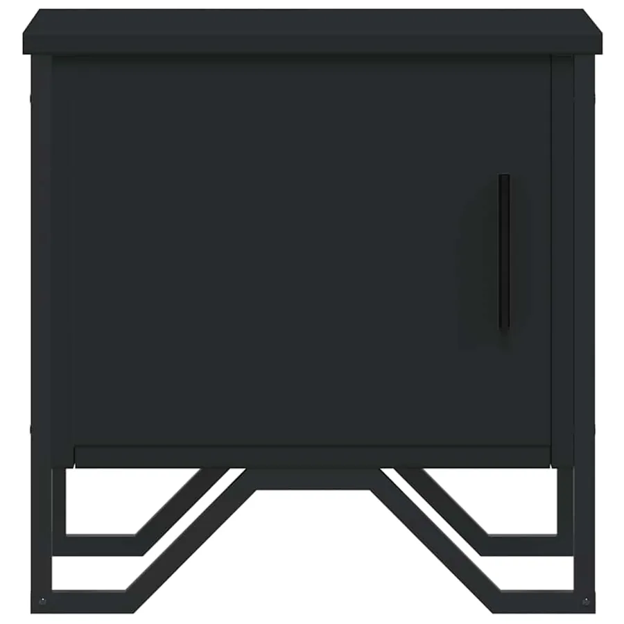 Table de chevet Noir 40 x 30 x 40 cm Aggloméré - 5