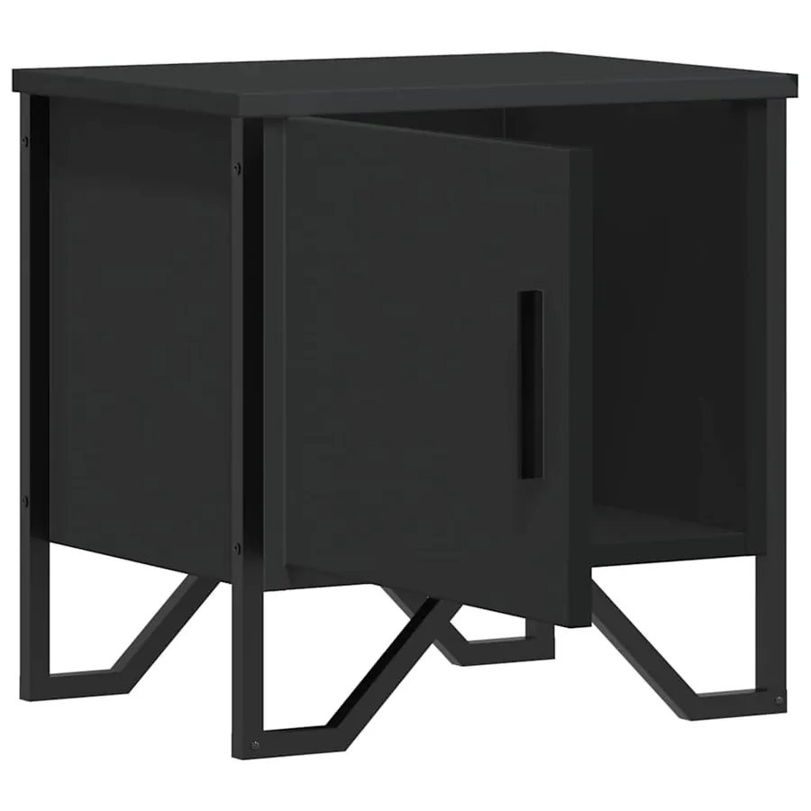 Table de chevet Noir 40 x 30 x 40 cm Aggloméré - 6
