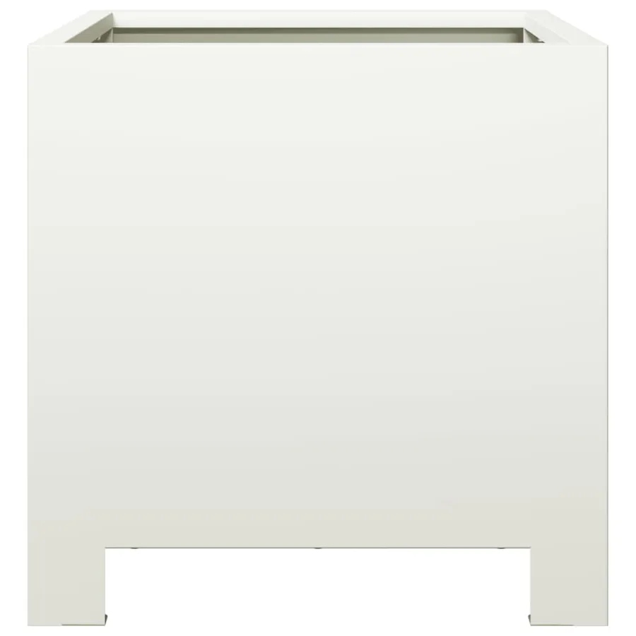 Jardinières 2 pcs blanc 30x30x30 cm acier - 7