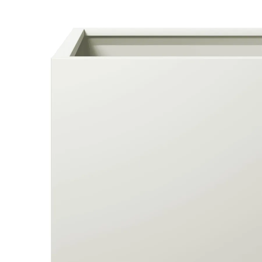Jardinières 2 pcs blanc 30x30x30 cm acier - 9