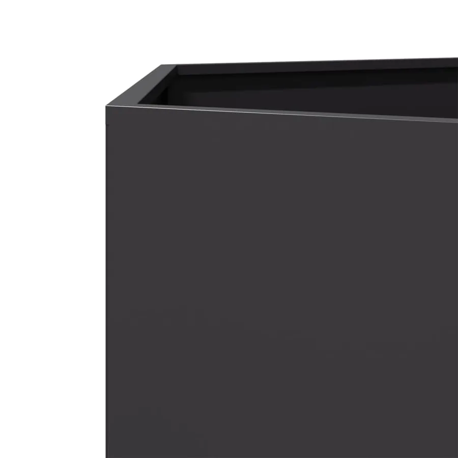 Jardinière noir hexagone 69x60x45 cm acier - 7