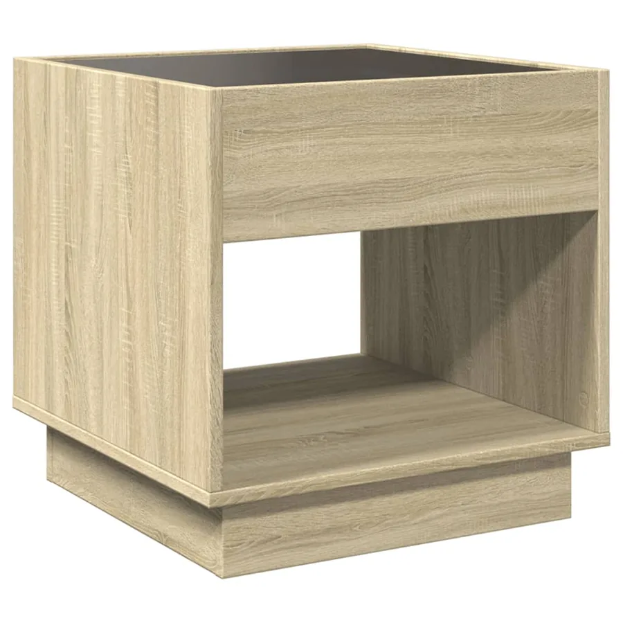 Table basse avec LED infini chêne sonoma 50x50x50 cm - 8