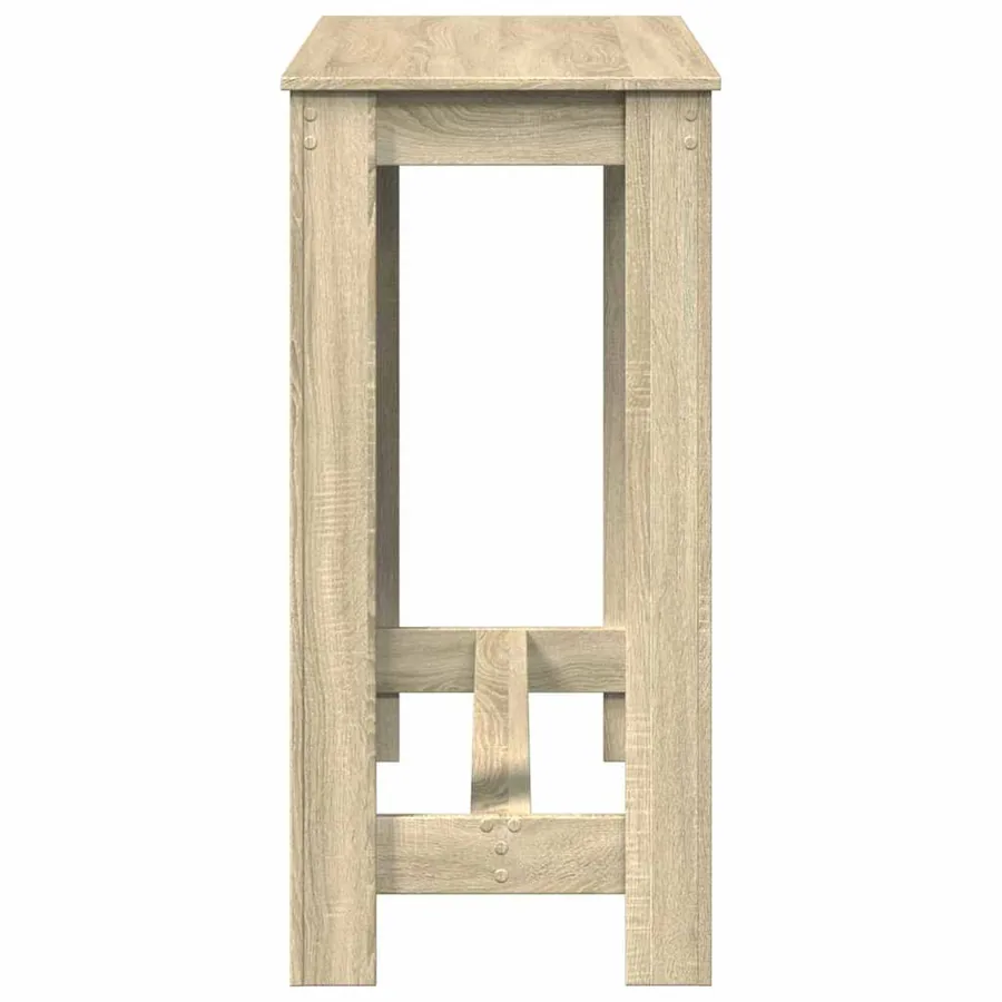 Table de bar chêne sonoma 102x50x103,5 cm bois d'ingénierie - 6