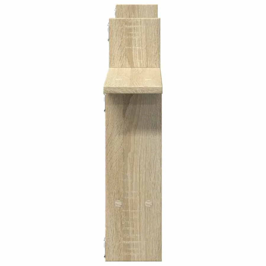 Étagères murales 2pcs chêne sonoma 50x12x50cm bois d'ingénierie - 6