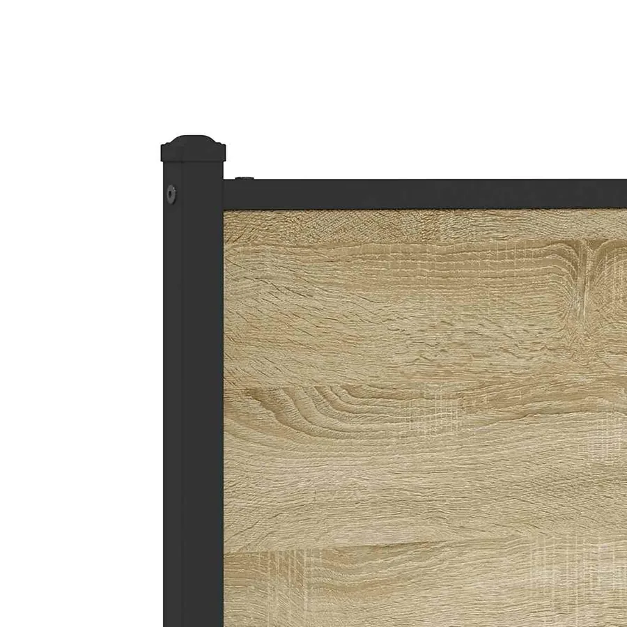 Cadre de lit en métal sans matelas chêne sonoma 160x200 cm - 8