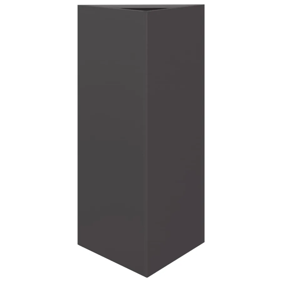 Jardinière noir triangulaire 40x34,5x75 cm acier - 2