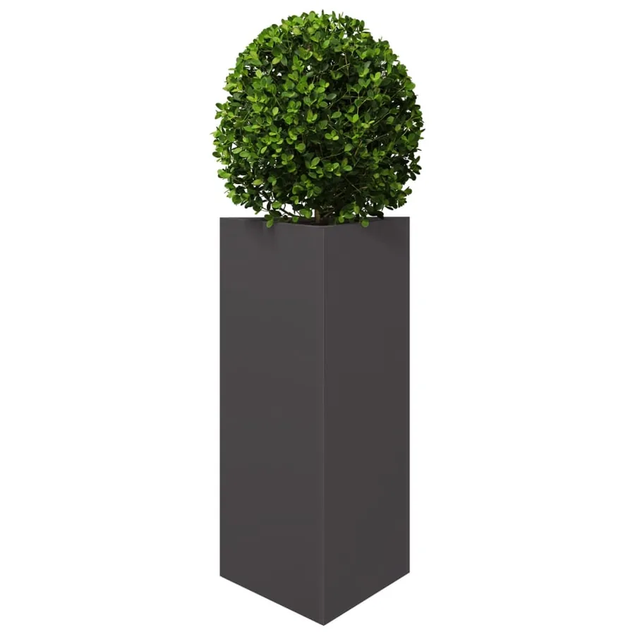 Jardinière noir triangulaire 40x34,5x75 cm acier - 3