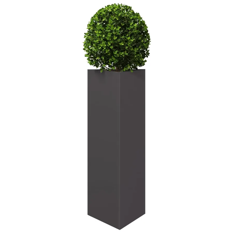 Jardinière noir triangulaire 30x26x75 cm acier - 3