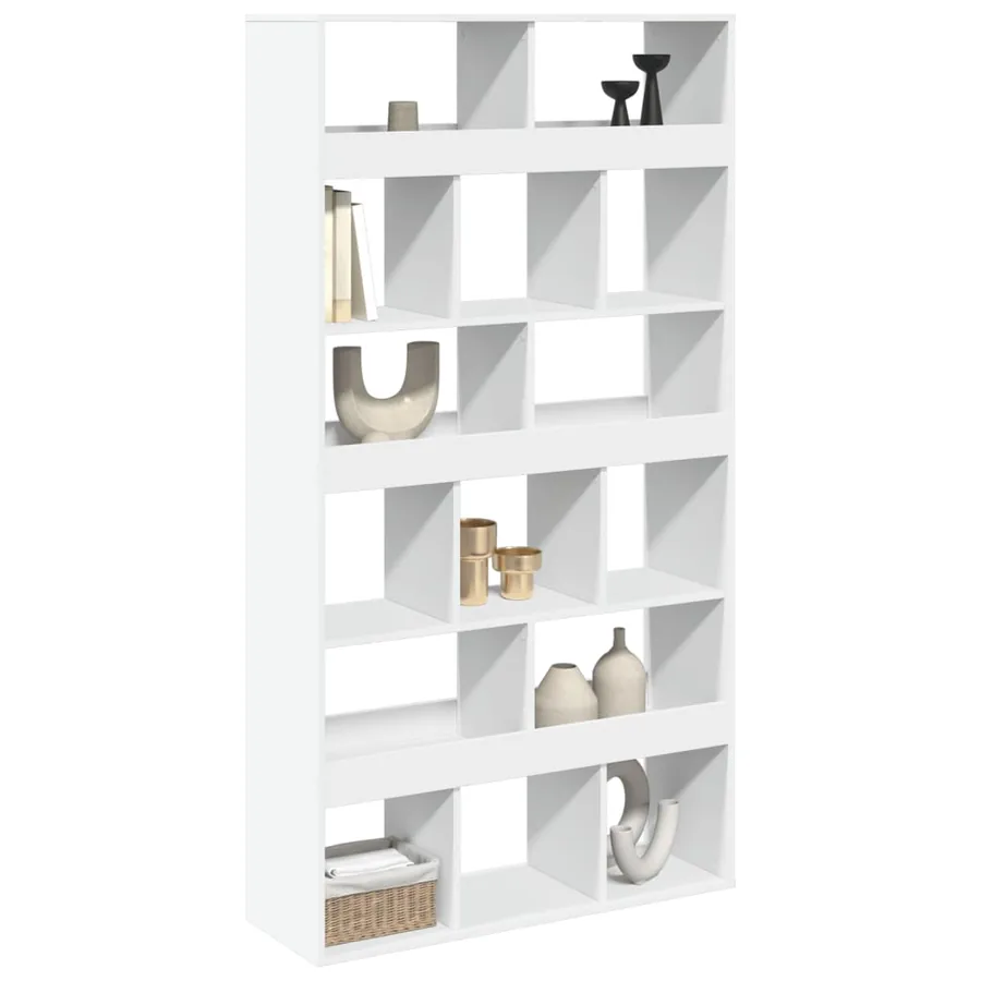 Cloison de séparation blanc 100x33x187,5 cm bois d'ingénierie - 3