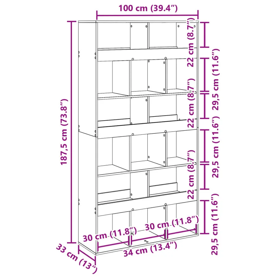 Cloison de séparation gris béton bois d'ingénierie - 9