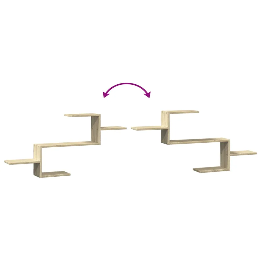 Étagère murale chêne sonoma 104x15x49 cm bois d'ingénierie - 7