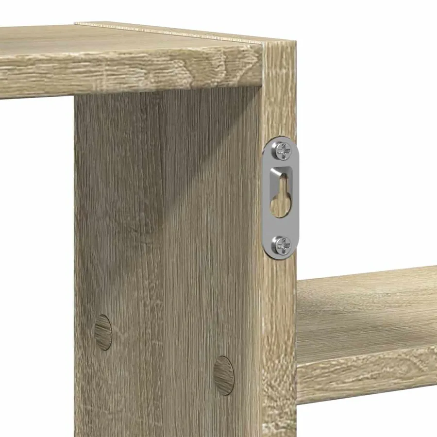 Étagère murale chêne sonoma 104x15x49 cm bois d'ingénierie - 9
