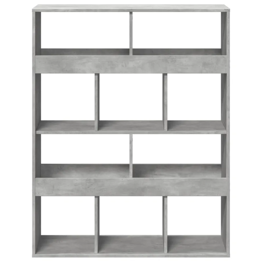 Bibliothèque gris béton 100x33x125,5 cm bois d'ingénierie - 4