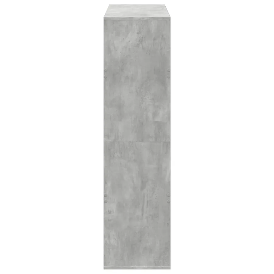 Bibliothèque gris béton 100x33x125,5 cm bois d'ingénierie - 5