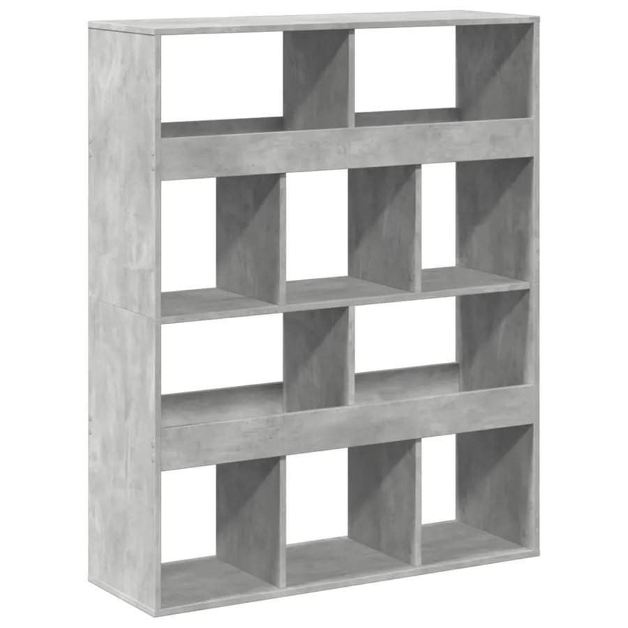 Bibliothèque gris béton 100x33x125,5 cm bois d'ingénierie - 6