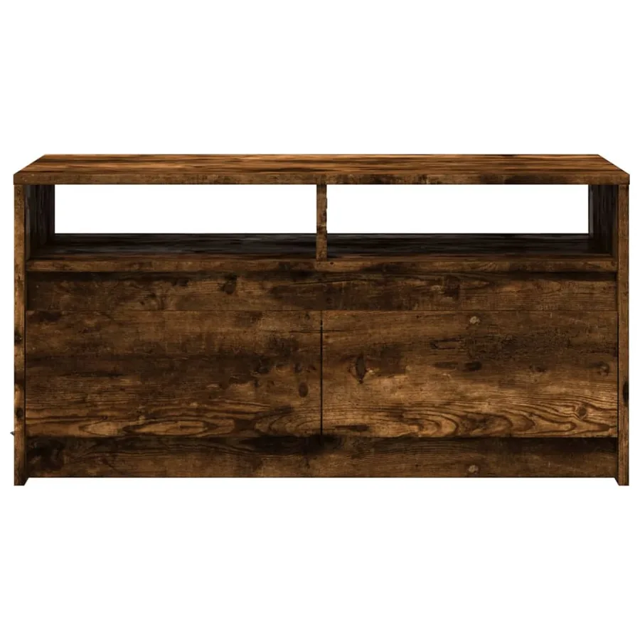 Table basse avec lumières LED chêne fumé ois d'ingénierie - 6