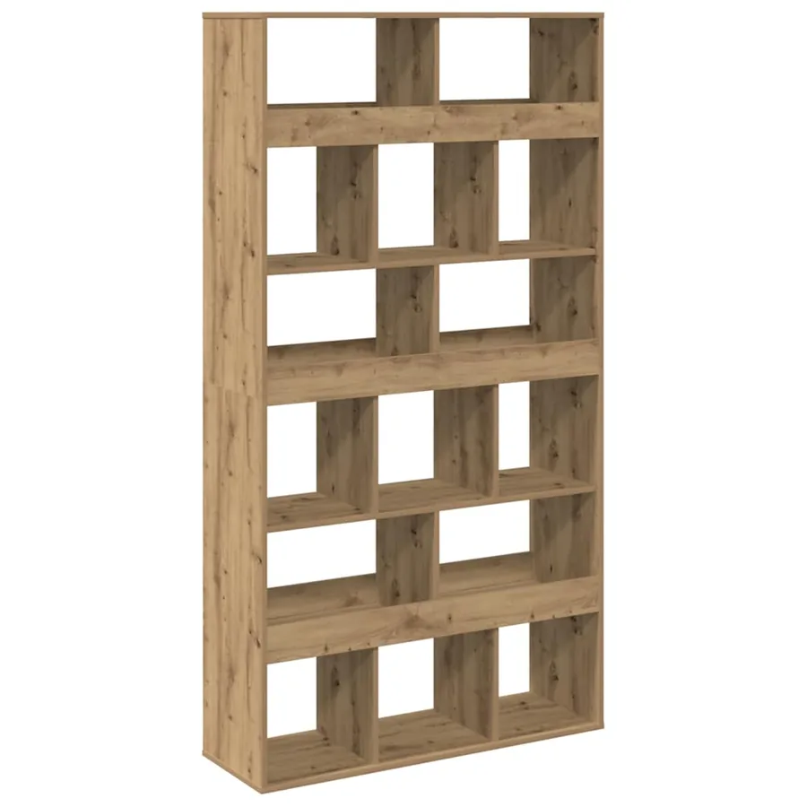 Bibliothèque chêne artisanal 100x33x187,5 cm bois d'ingénierie - 2