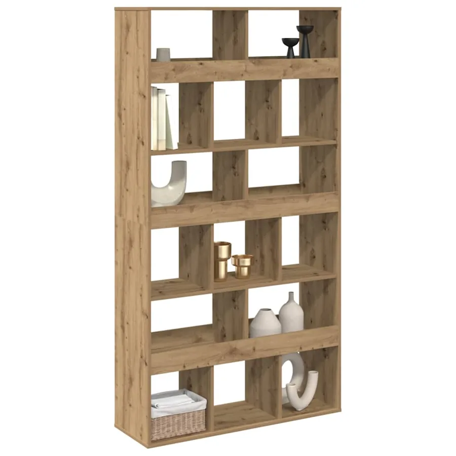 Bibliothèque chêne artisanal 100x33x187,5 cm bois d'ingénierie - 3
