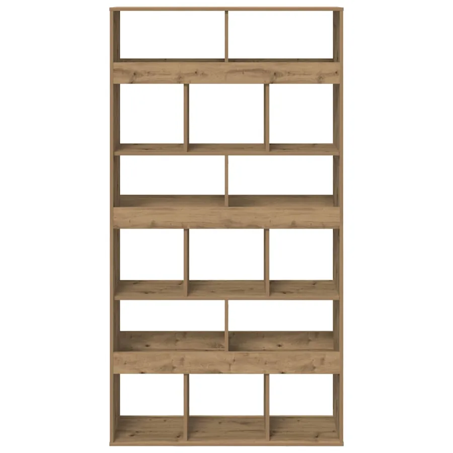 Bibliothèque chêne artisanal 100x33x187,5 cm bois d'ingénierie - 4