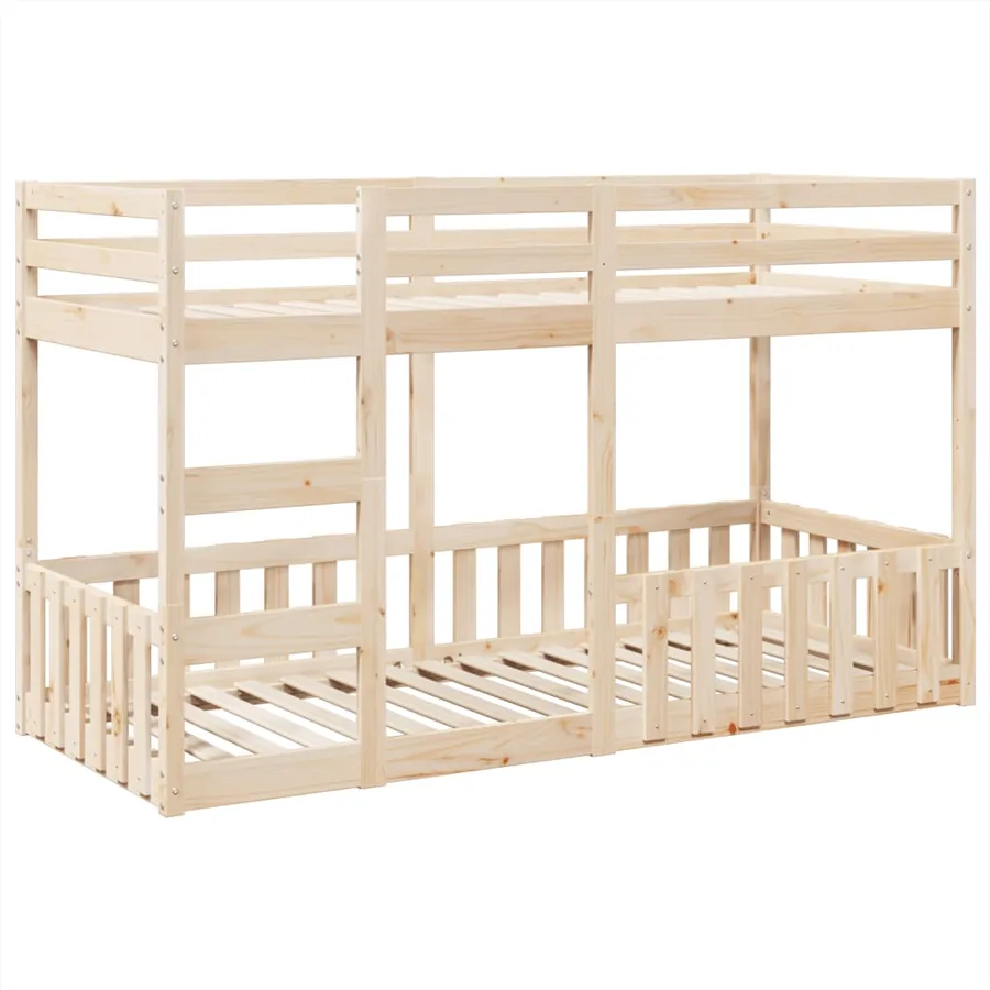 Lit superposé 80x200 cm Bois de pin massif - 2