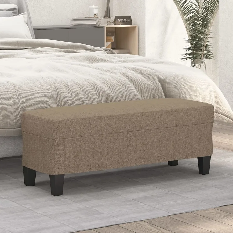Banc Taupe 100x35x41 cm Tissu
