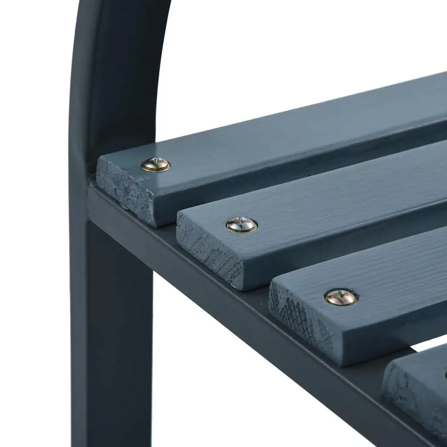 Chaises de jardin lot de 2 sapin massif acier enduit de poudre - 7