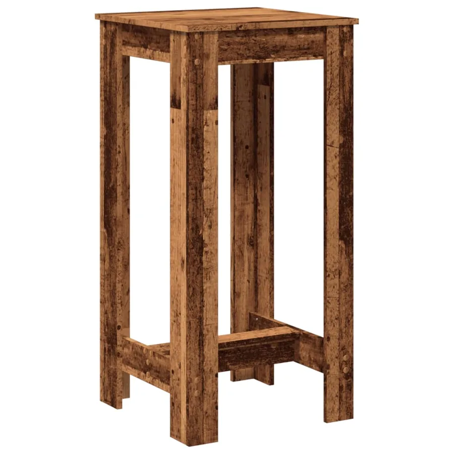 Table de bar vieux bois 51x50x103,5 cm bois d'ingénierie - 5