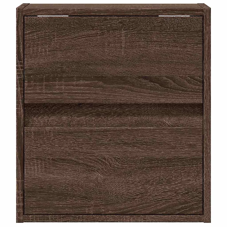 Meubles TV muraux lumières LED 2 pcs chêne marron 41x31x45 cm - 6