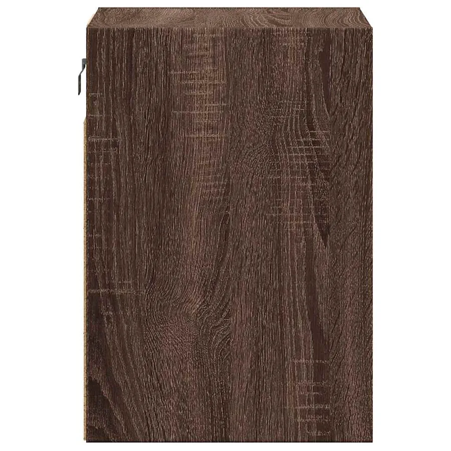 Meubles TV muraux lumières LED 2 pcs chêne marron 41x31x45 cm - 7
