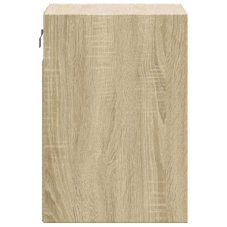 Tables de chevet murales avec lumières LED 2 pcs chêne sonoma - 7