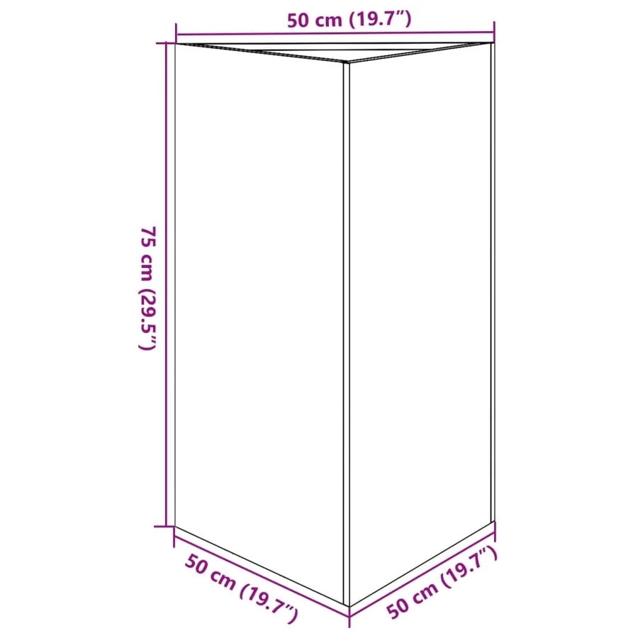 Jardinières 2 pcs blanc triangulaire 50x43x75 cm acier - 12