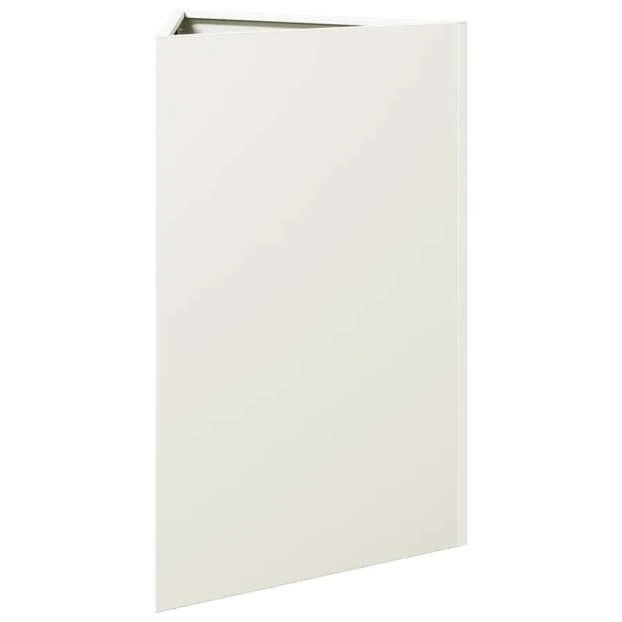 Jardinières 2 pcs blanc triangulaire 50x43x75 cm acier - 6