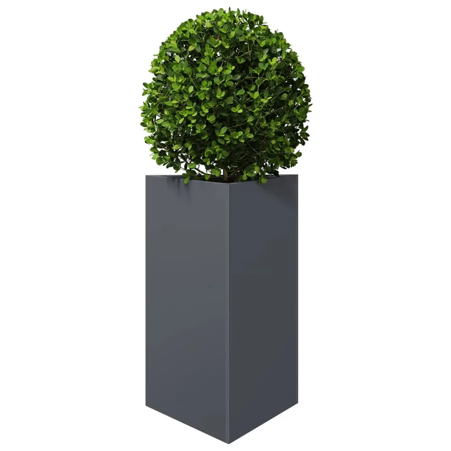Jardinières 2 pcs anthracite triangulaire 50x43x75 cm acier - 4