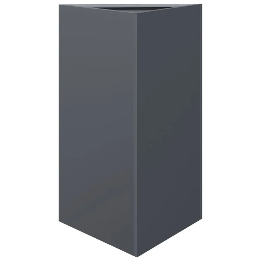 Jardinières 2 pcs anthracite triangulaire 50x43x75 cm acier - 5