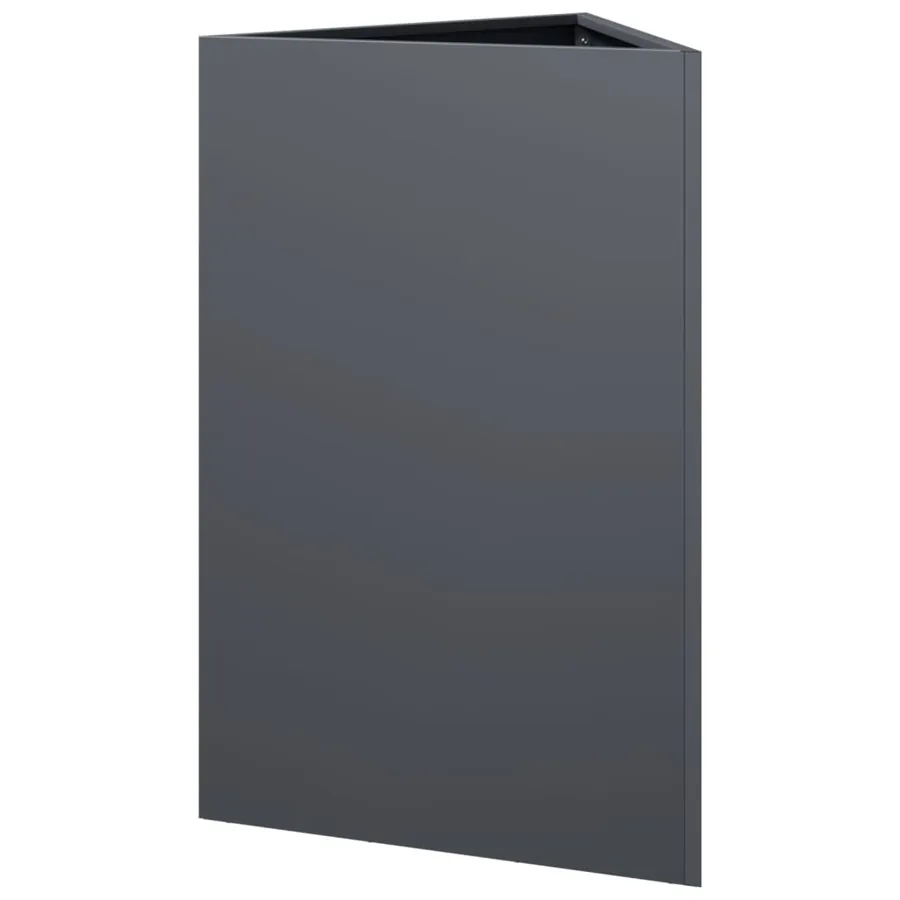 Jardinières 2 pcs anthracite triangulaire 50x43x75 cm acier - 8