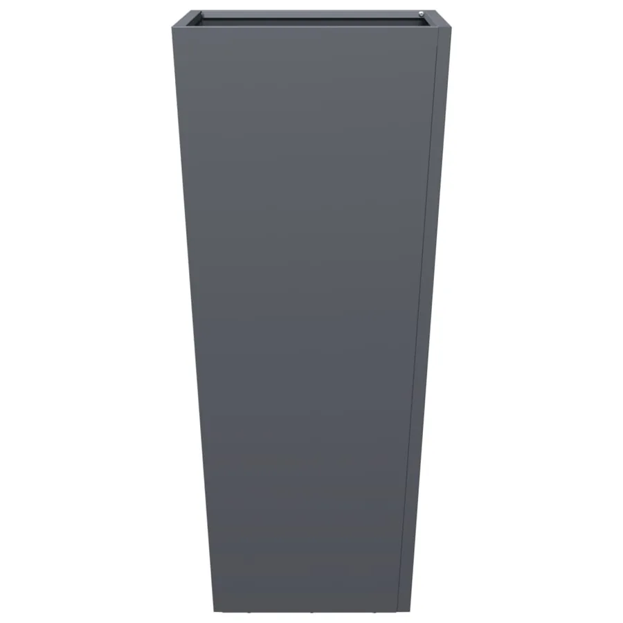 Jardinière anthracite 35x35x75 cm acier - 4