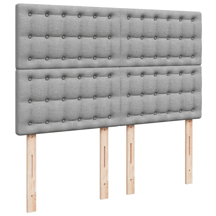 Sommier à lattes de lit avec matelas Gris clair 160x200cm Tissu - 7