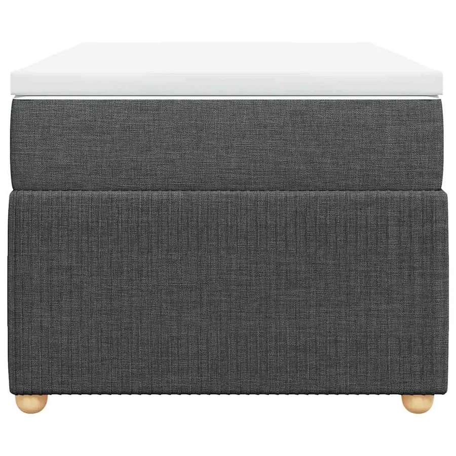 Sommier à lattes de lit avec matelas Gris foncé 90x200 cm Tissu - 4