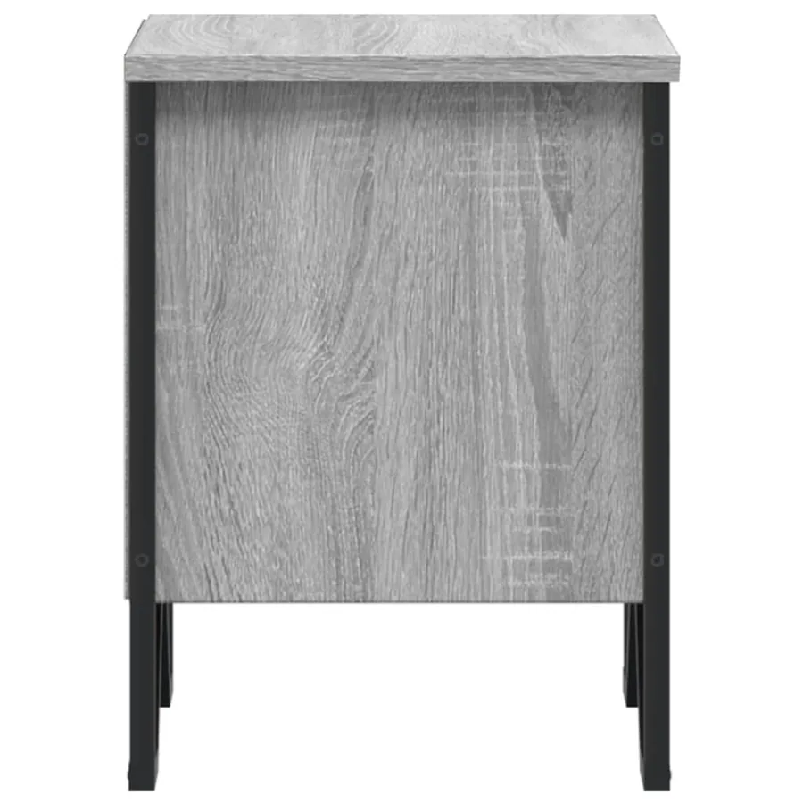 Table de chevet sonoma gris 40x30x40 cm bois d'ingénierie - 6