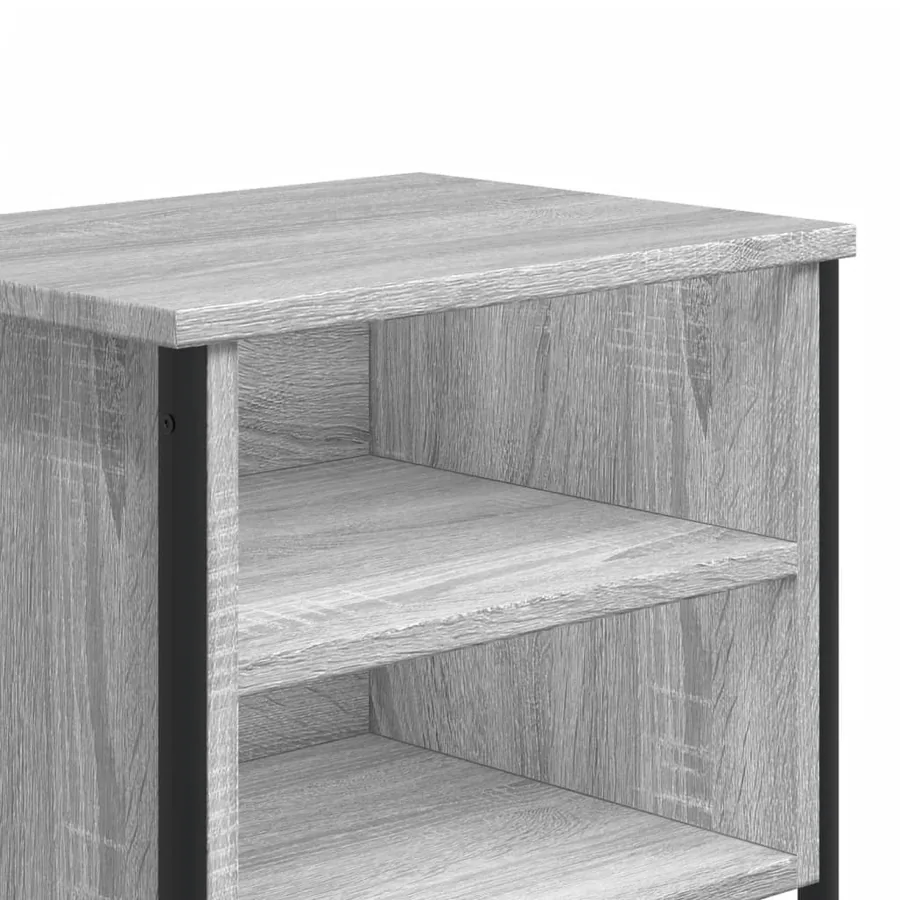 Table de chevet sonoma gris 40x30x40 cm bois d'ingénierie - 8