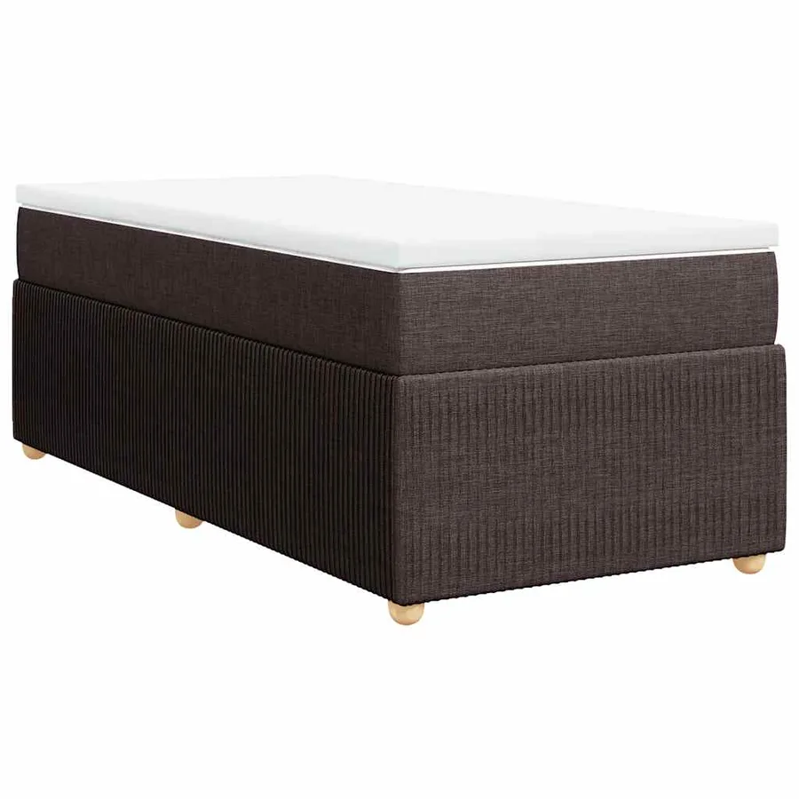 Sommier à lattes de lit avec matelas Marron foncé 100x200 cm - 2